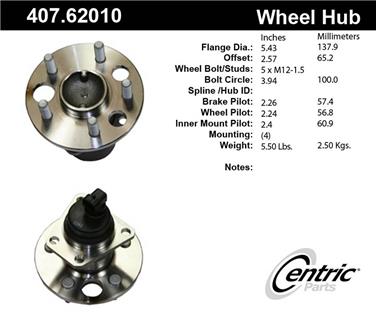 Wheel Bearing and Hub Assembly CE 407.62010E