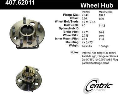 Wheel Bearing and Hub Assembly CE 407.62011E