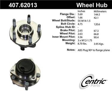 Wheel Bearing and Hub Assembly CE 407.62013E