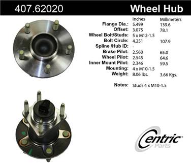 Wheel Bearing and Hub Assembly CE 407.62020