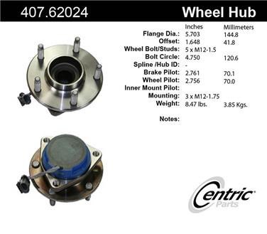 Wheel Bearing and Hub Assembly CE 407.62024E