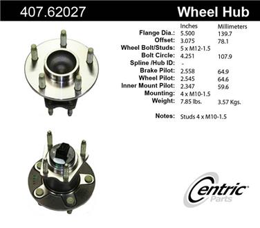 Wheel Bearing and Hub Assembly CE 407.62027