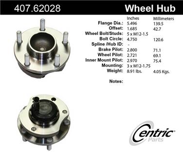 Wheel Bearing and Hub Assembly CE 407.62028E