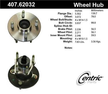 Wheel Bearing and Hub Assembly CE 407.62032E