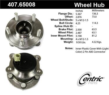 Wheel Bearing and Hub Assembly CE 407.65008