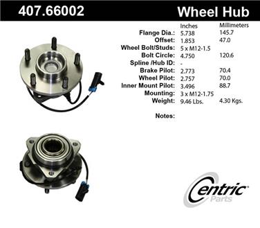 Wheel Bearing and Hub Assembly CE 407.66002E