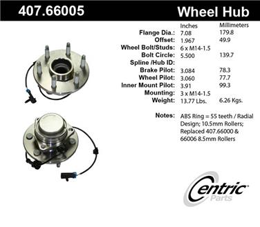 Wheel Bearing and Hub Assembly CE 407.66005E