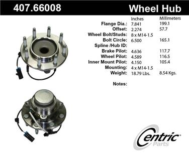 Wheel Bearing and Hub Assembly CE 407.66008E