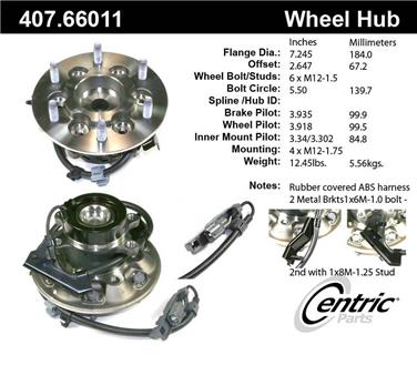 Wheel Bearing and Hub Assembly CE 407.66011