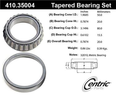 Wheel Bearing and Race Set CE 410.35004