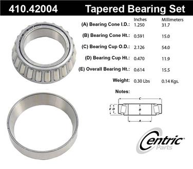 Wheel Bearing and Race Set CE 410.42004E