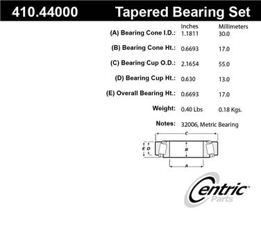 Wheel Bearing and Race Set CE 410.44000E