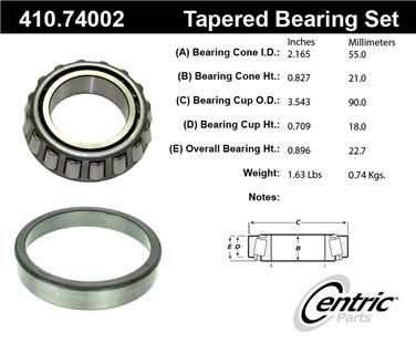 Wheel Bearing and Race Set CE 410.74002