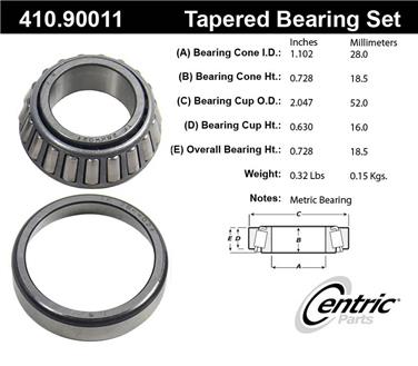 Wheel Bearing and Race Set CE 410.90011E