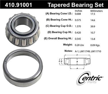 Wheel Bearing and Race Set CE 410.91001