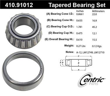 1990 Mercury Grand Marquis Wheel Bearing and Race Set CE 410.91012E