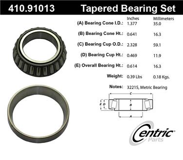 Wheel Bearing and Race Set CE 410.91013E