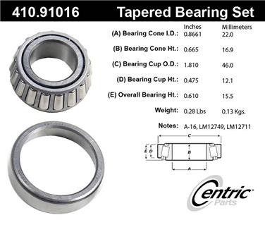 Wheel Bearing and Race Set CE 410.91016E