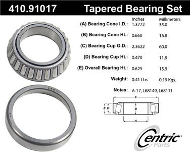 Wheel Bearing and Race Set CE 410.91017E