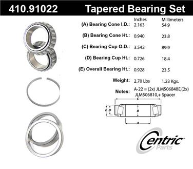 Wheel Bearing and Race Set CE 410.91022