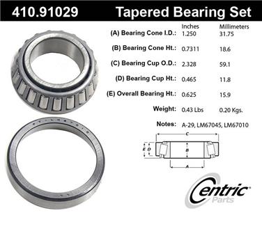 Wheel Bearing and Race Set CE 410.91029