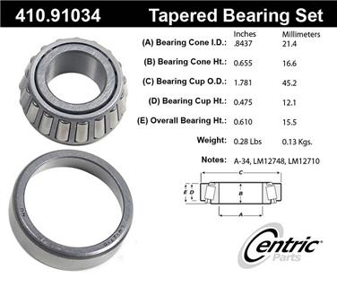 Wheel Bearing and Race Set CE 410.91034