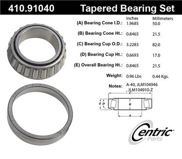 Wheel Bearing and Race Set CE 410.91040