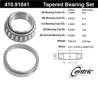 Wheel Bearing and Race Set CE 410.91041