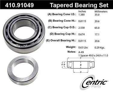 Wheel Bearing and Race Set CE 410.91049