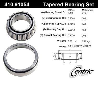 Wheel Bearing and Race Set CE 410.91054E