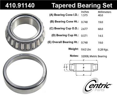 Wheel Bearing and Race Set CE 410.91140E