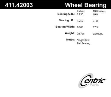 Axle Shaft Bearing CE 411.42003