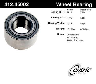 1994 Mercury Topaz Wheel Bearing CE 412.45002E