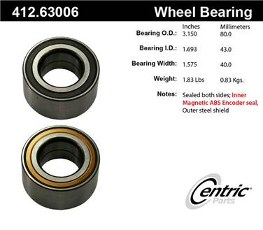 2011 Jeep Compass Wheel Bearing CE 412.63006E