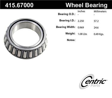 2009 Dodge Ram 2500 Wheel Bearing CE 415.67000E