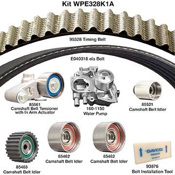 Engine Timing Belt Kit with Water Pump DY WPE328K1A