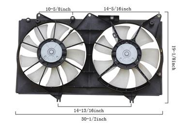 Dual Radiator and Condenser Fan Assembly AY 6034127