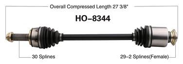 CV Axle Shaft SA HO-8344