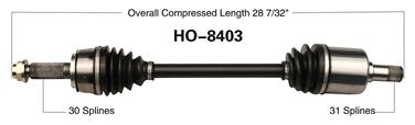 CV Axle Shaft SA HO-8403