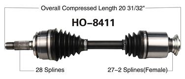 CV Axle Shaft SA HO-8411