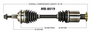 CV Axle Shaft SA MB-8019