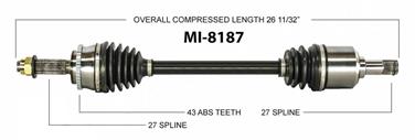 CV Axle Shaft SA MI-8187