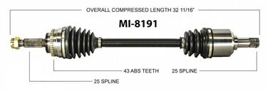 CV Axle Shaft SA MI-8191