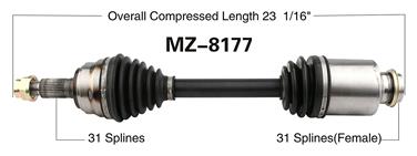 CV Axle Shaft SA MZ-8177