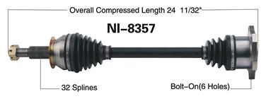 CV Axle Shaft SA NI-8357