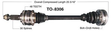 CV Axle Shaft SA TO-8306