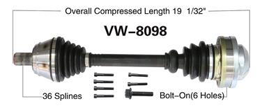 CV Axle Shaft SA VW-8098