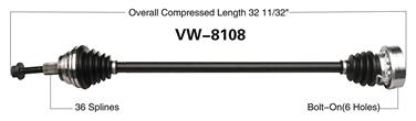 CV Axle Shaft SA VW-8108