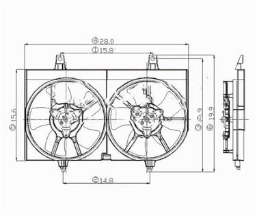 Dual Radiator and Condenser Fan Assembly TY 620710