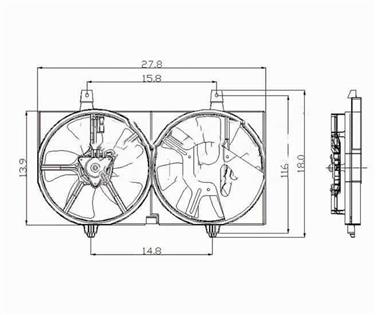 Dual Radiator and Condenser Fan Assembly TY 620730